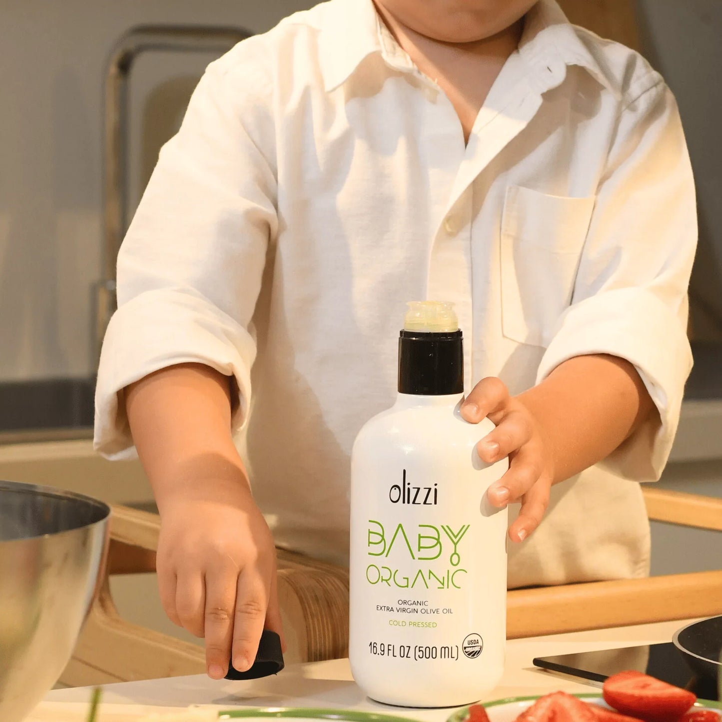 Olizzi Baby Organik Natürel Sızma Alaca Hasat Soğuk Sıkım Bebekler İçin Zeytinyağı 250 ML